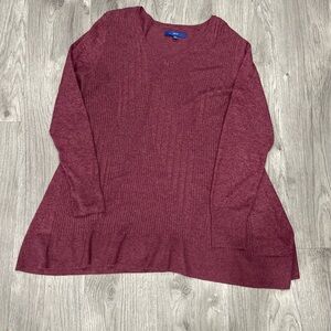 Women's Burgundy Sweater Top